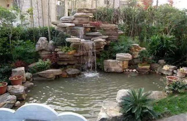 德州庭院假山鱼池设计